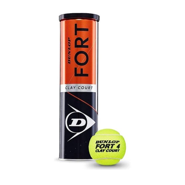 TARRO DE PELOTAS DE TENIS DUNLOP FORT CLAY X4 PELOTAS