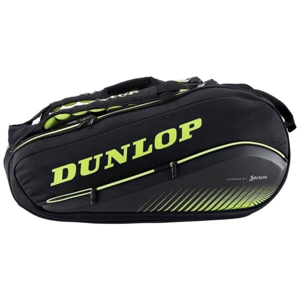BOLSO DUNLOP SX PERFORMANCE 12 RKT THERMO NEGRO/AMARILLO